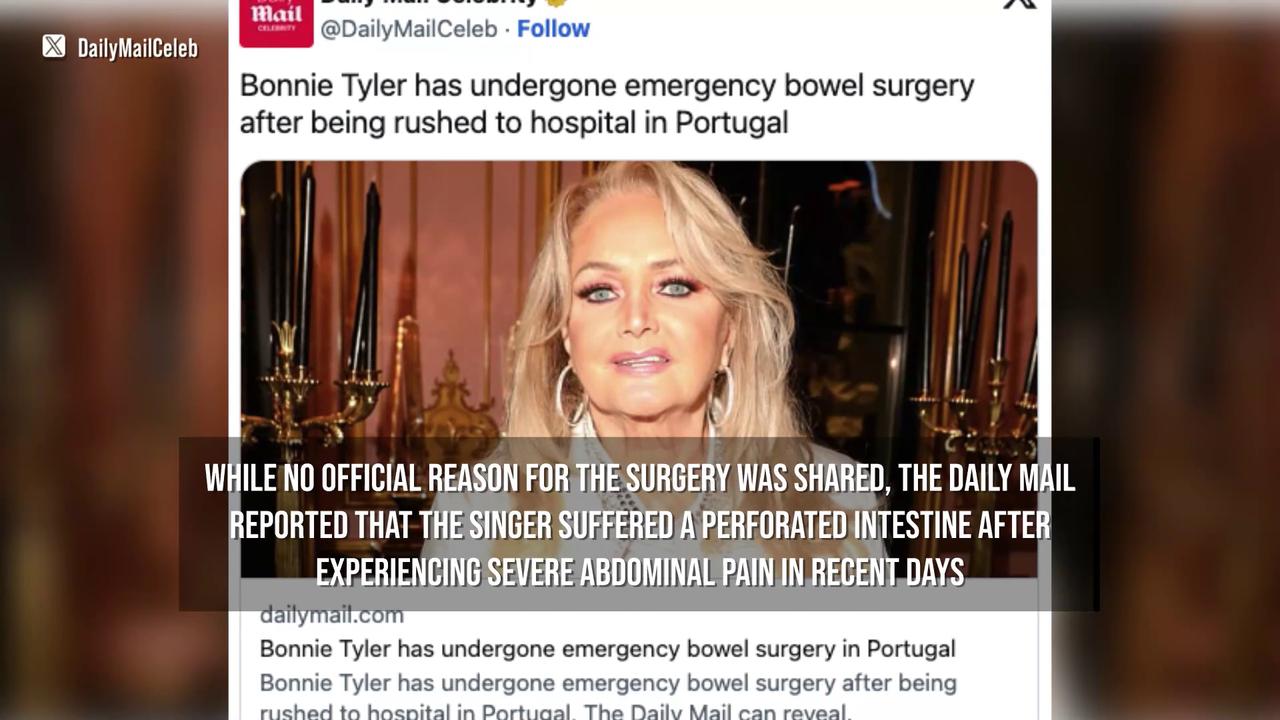 Video thumbnail for Bonnie Tyler undergoes emergency surgery in Portugal.
