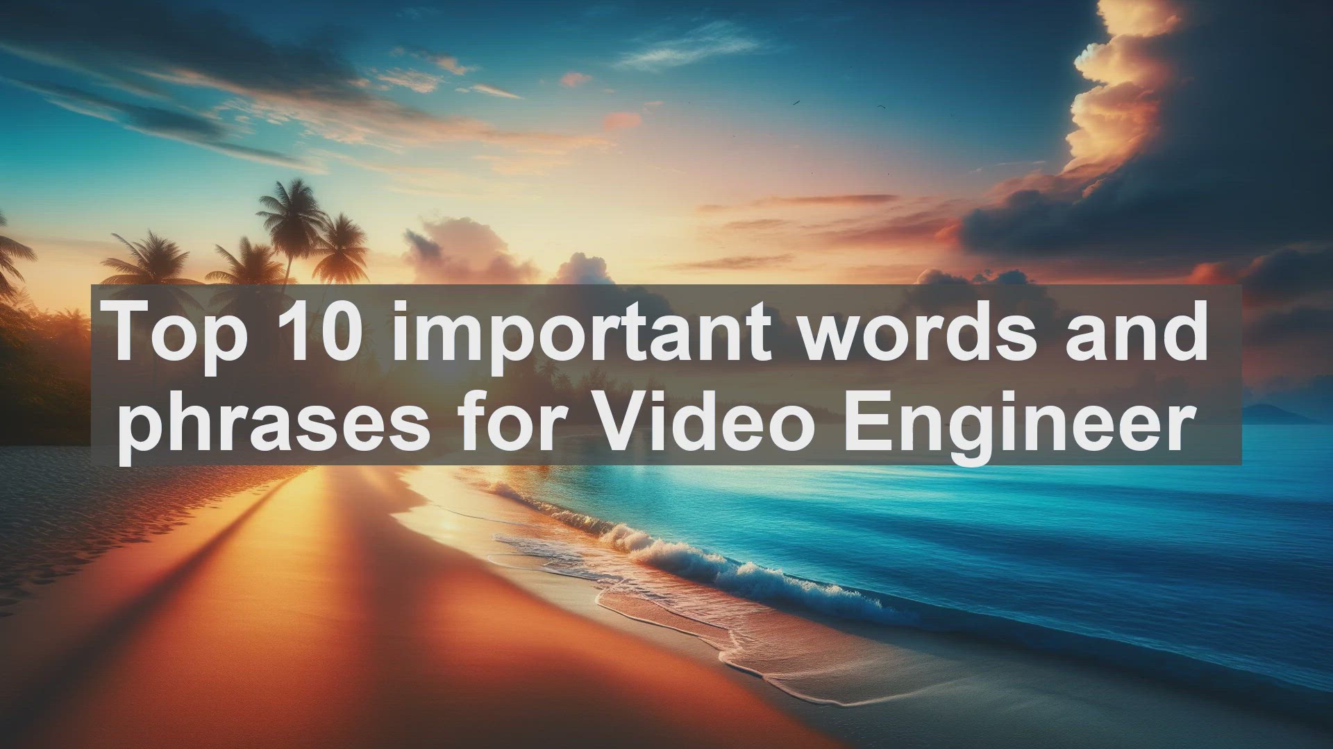 'Video thumbnail for Top 10 important words and phrases for Video Engineer'