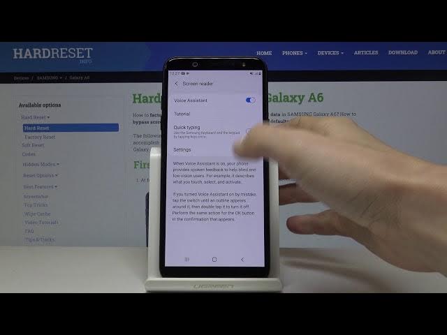 Video thumbnail for How to Enable TalkBack on Samsung Galaxy A6 – Activate TalkBack