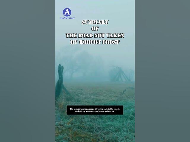 Video thumbnail for The Road Not Taken by Robert Frost Summary