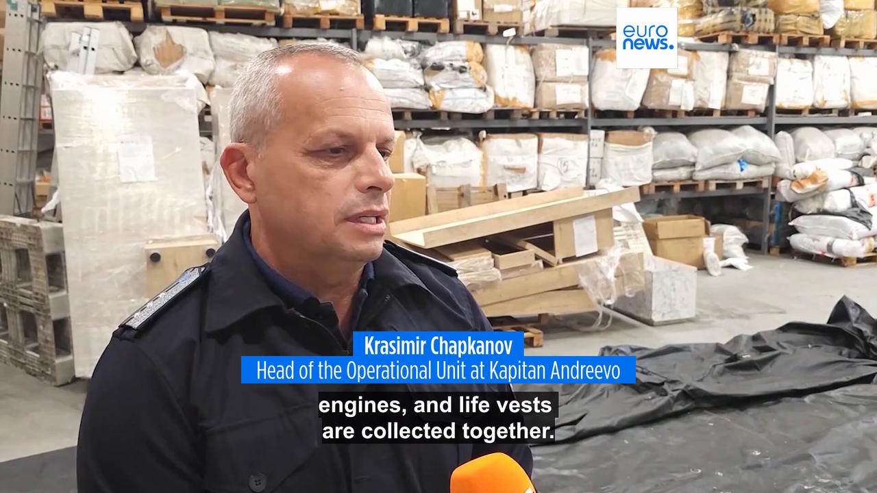 'Video thumbnail for Bulgaria has seized almost 70 inflatable boats used for migrant trafficking at border with Turkey'