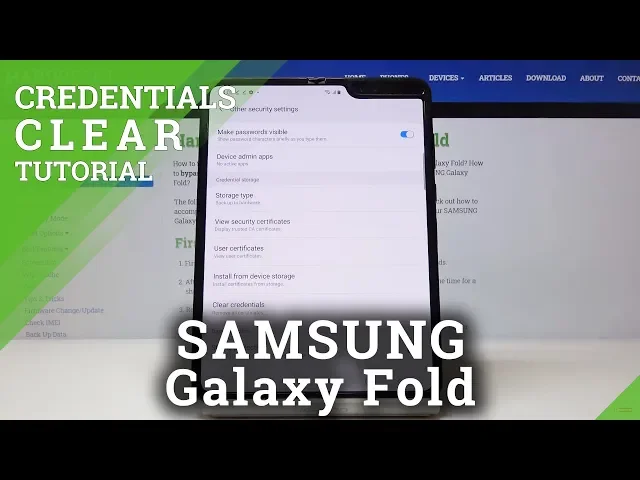 Video thumbnail for How to Clear Credentials in SAMSUNG Galaxy Fold – Remove All Certificates and Licenses