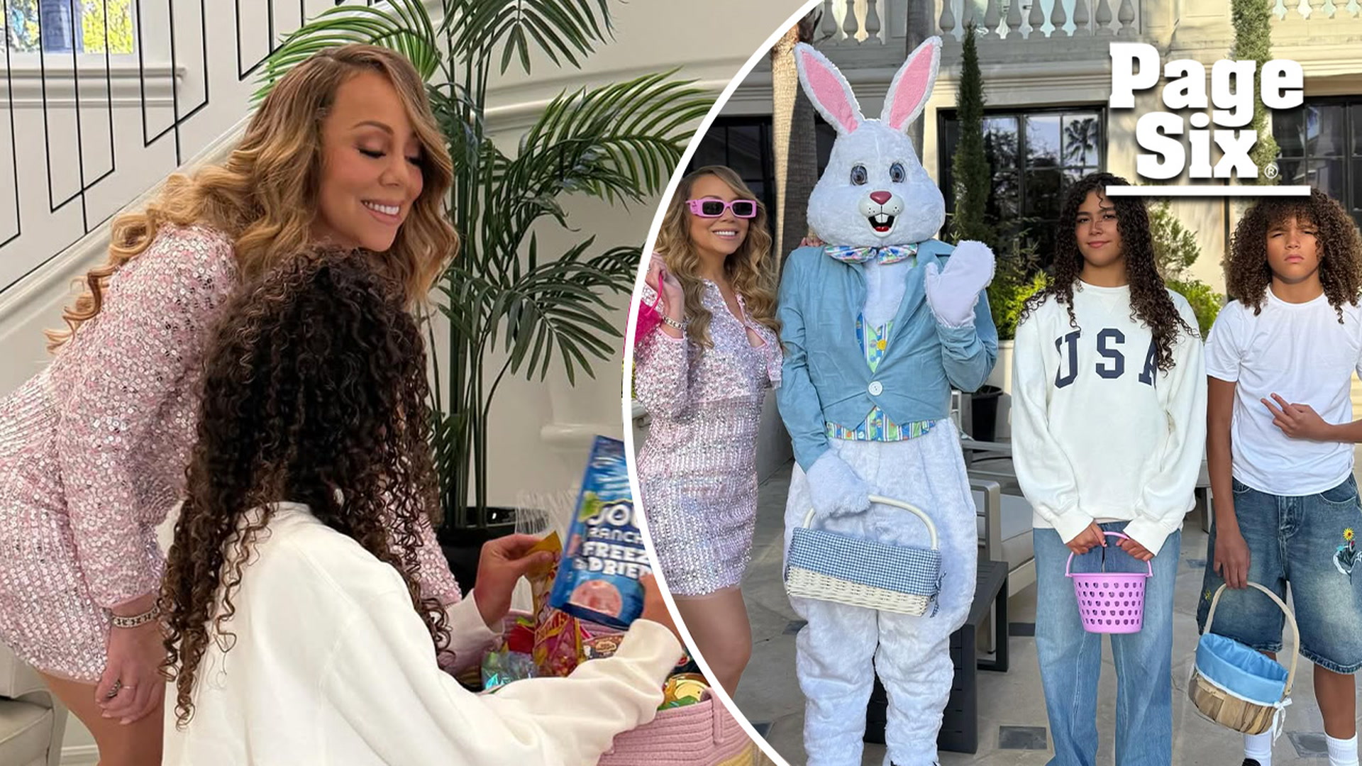 Video thumbnail for Mariah Carey's mortified twins, Moroccan and Monroe, 13, beg mom to 'delete' Easter Bunny snaps