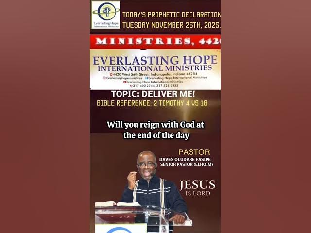 Video thumbnail for PROPHETIC DECLARATION