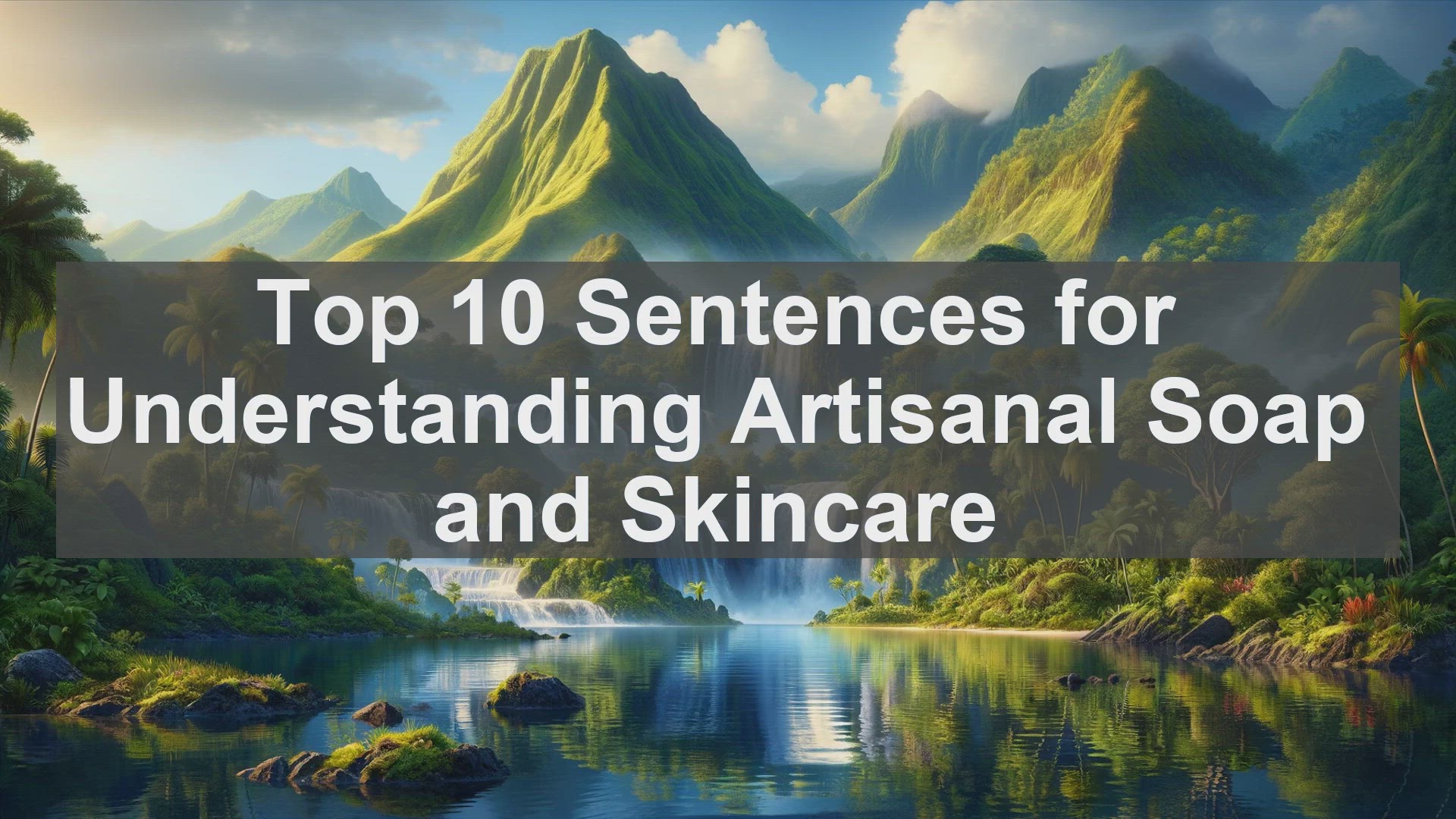 'Video thumbnail for Top 10 Sentences for Understanding Artisanal Soap and Skincare'