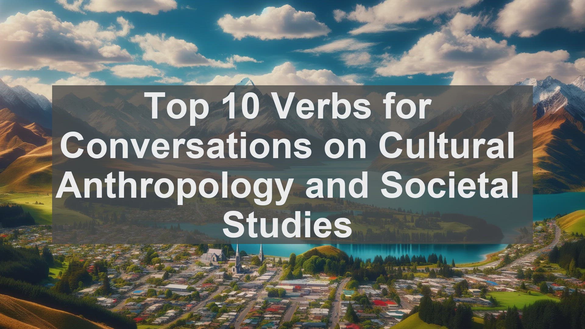 'Video thumbnail for Top 10 Verbs for Conversations on Cultural Anthropology and Societal Studies'