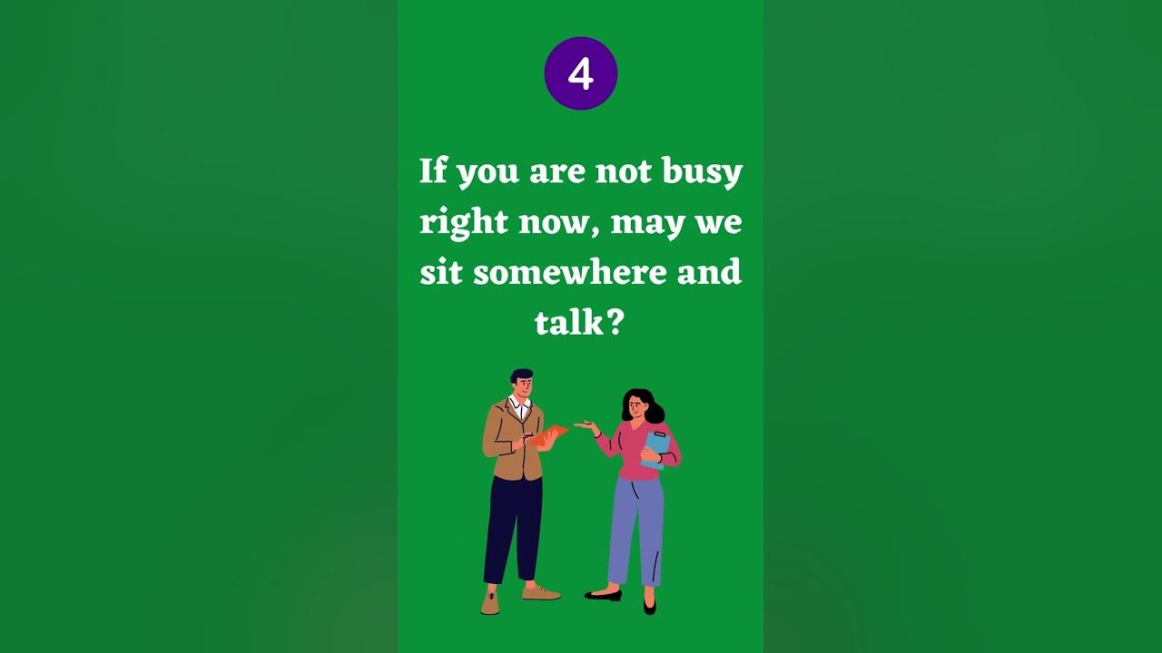 'Video thumbnail for How to Ask Someone to Talk to You in English || 7 Smart Ways || ESL Advice || Spoken English'