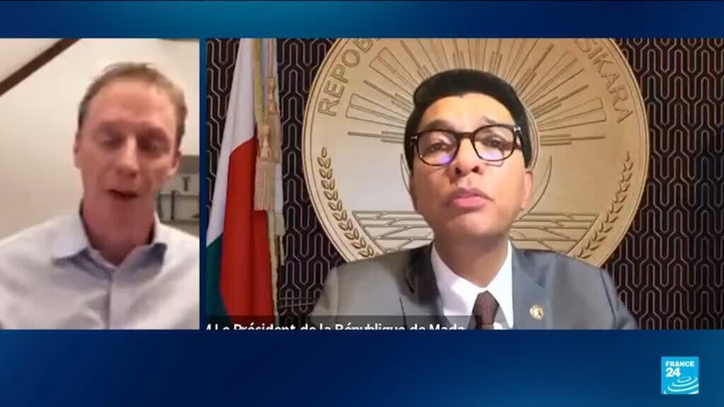 'Video thumbnail for Madagascar President Rajoelina says he had to leave for a secure location to protect his life'