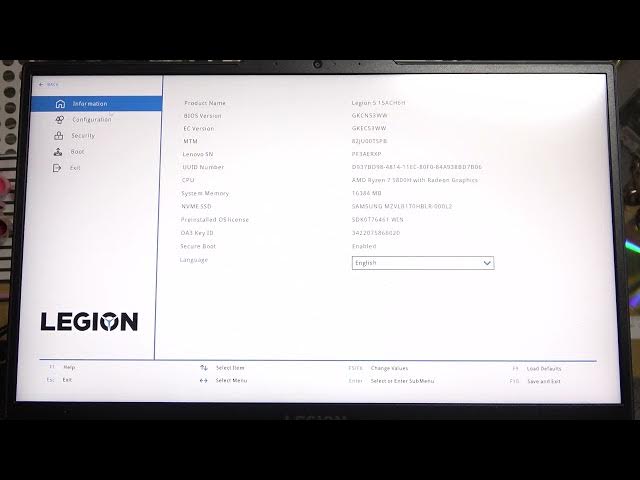 Video thumbnail for How To Change BIOS Language For Lenovo Legion Laptop