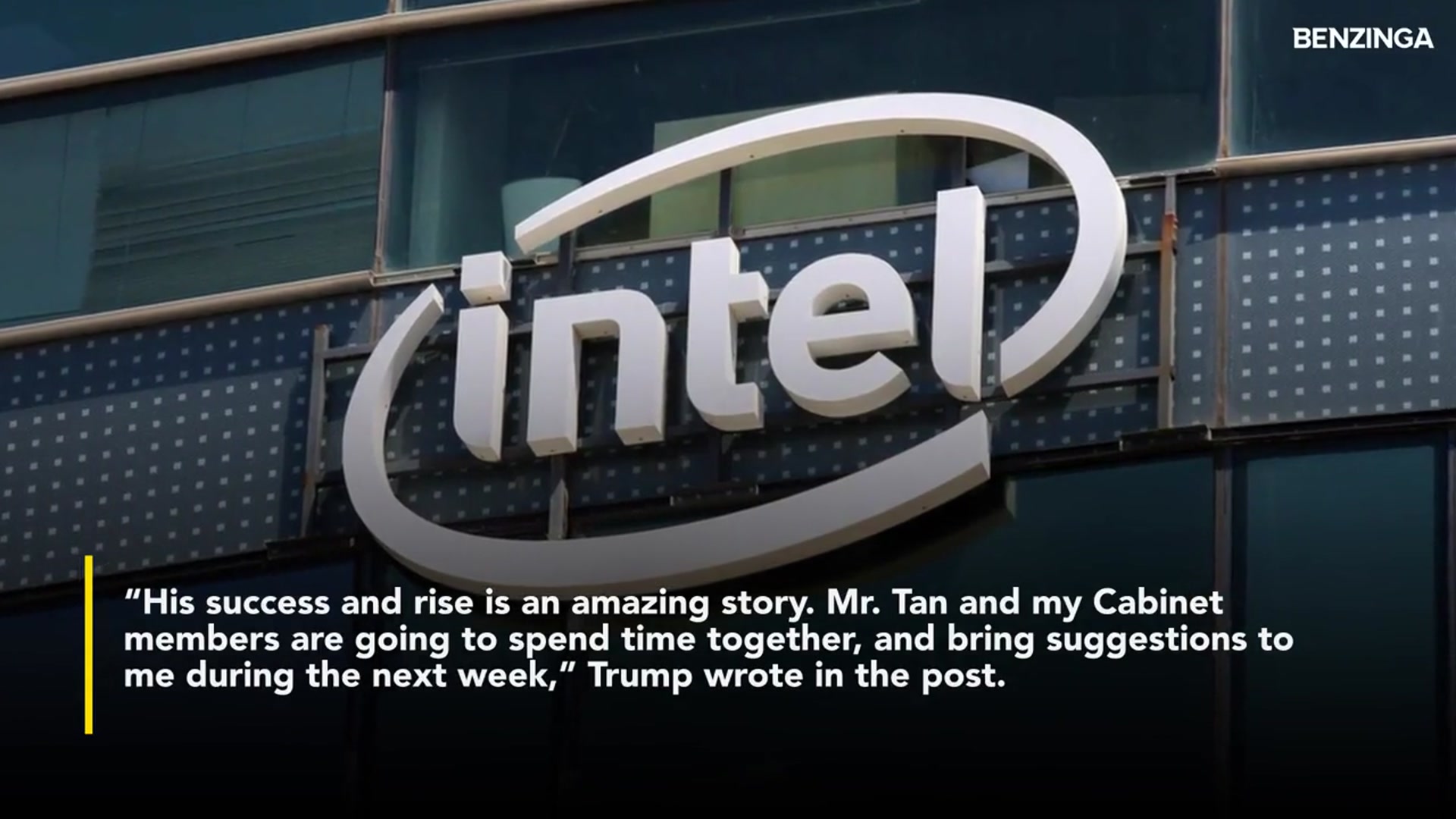 'Video thumbnail for Intel Stock Pops In After-Hours Monday After Trump Changes Tone On 'Highly Conflicted' CEO'