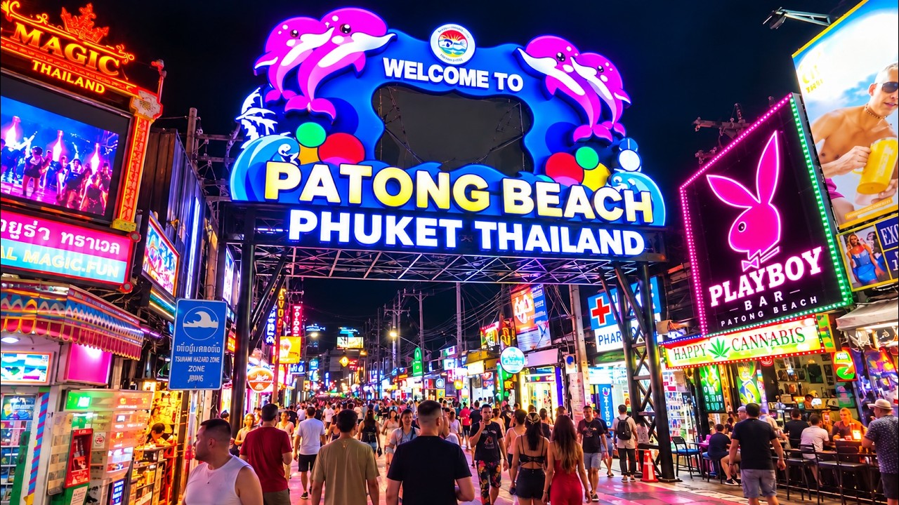 Video thumbnail for Bangla Road Phuket Thailand NEW SIGN! Patong Beach Nightlife Walking Tour 2026
