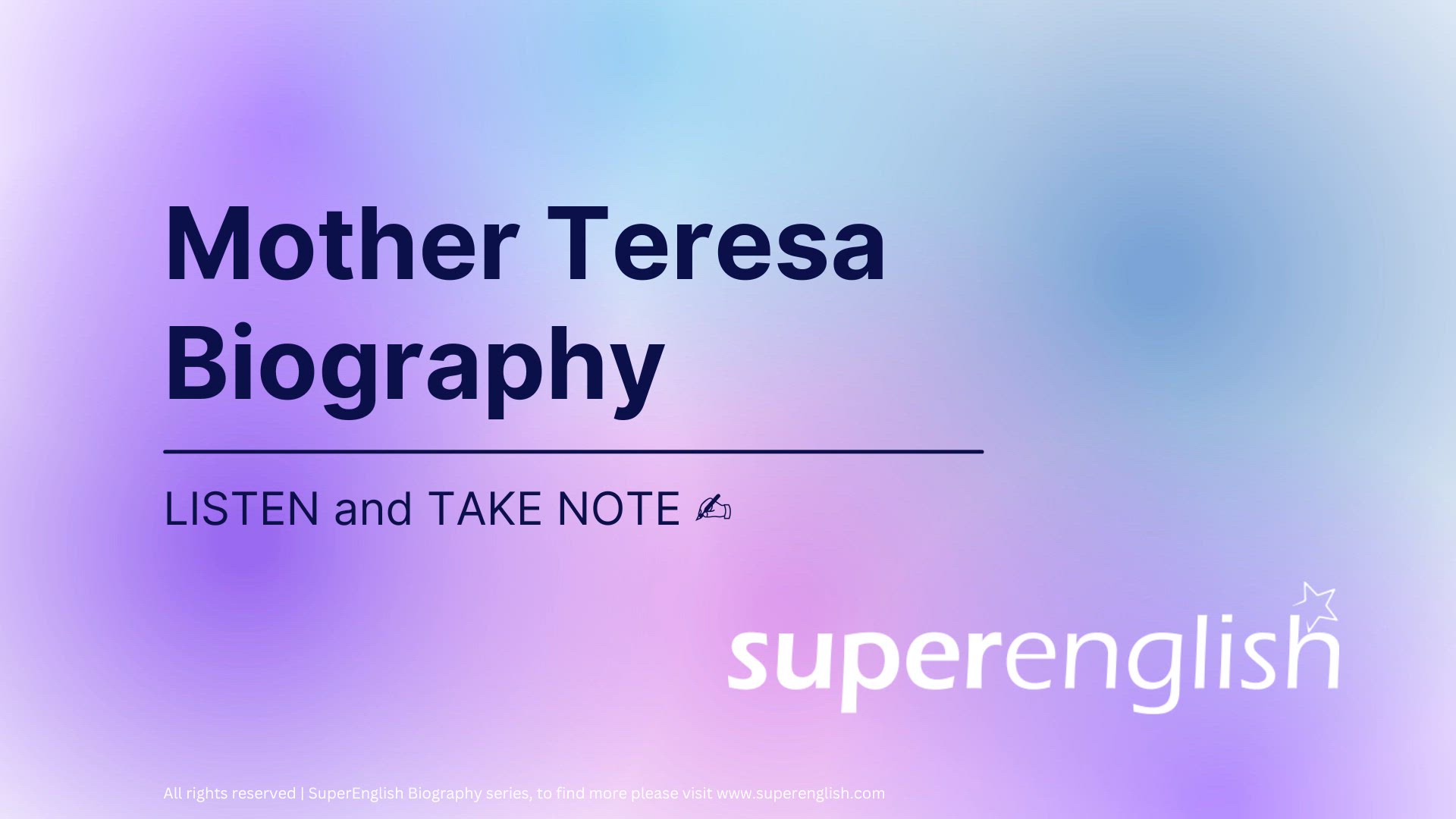 Video thumbnail for Mother Teresa Biography