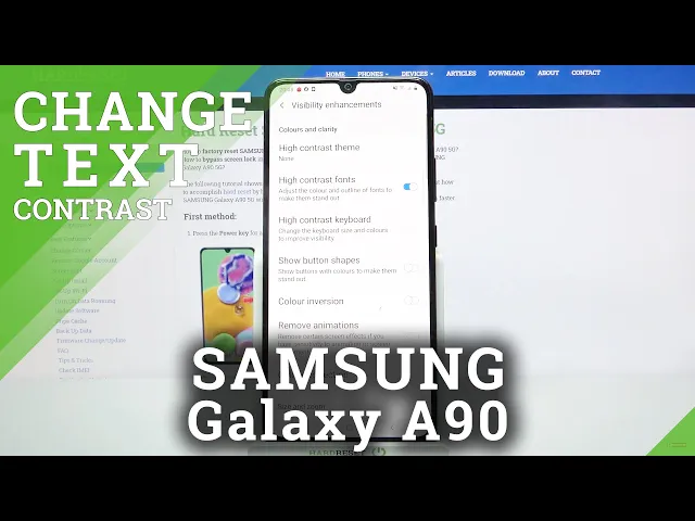 Video thumbnail for Enable High Contrast Text - SAMSUNG Galaxy A90 Display Settings