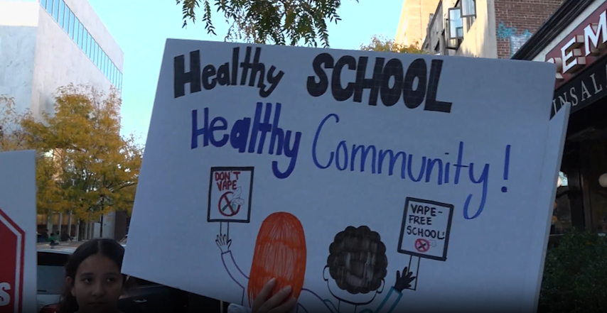 Video thumbnail for 'Stop selling nicotine and cannabis to our kids.' Stamford community calls for more smoke shop accountability