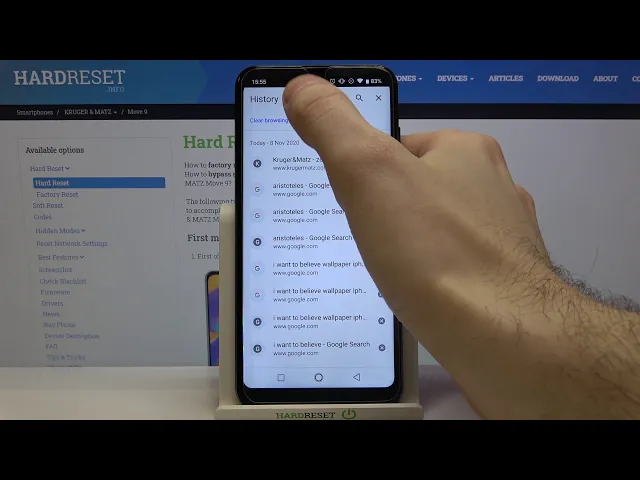 Video thumbnail for How to Clear Browsing Data on KRUGER & MATZ Move 9 - Wipe Browsing History