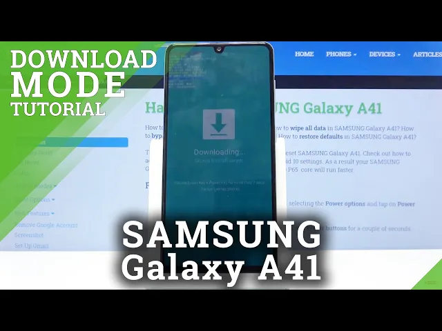 Video thumbnail for How to Enter Download Mode in SAMSUNG Galaxy A41 – Odin Mode