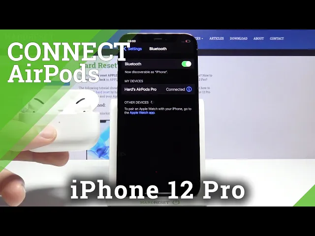 Video thumbnail for iPhone 12 Pro - How to Connect AirPods