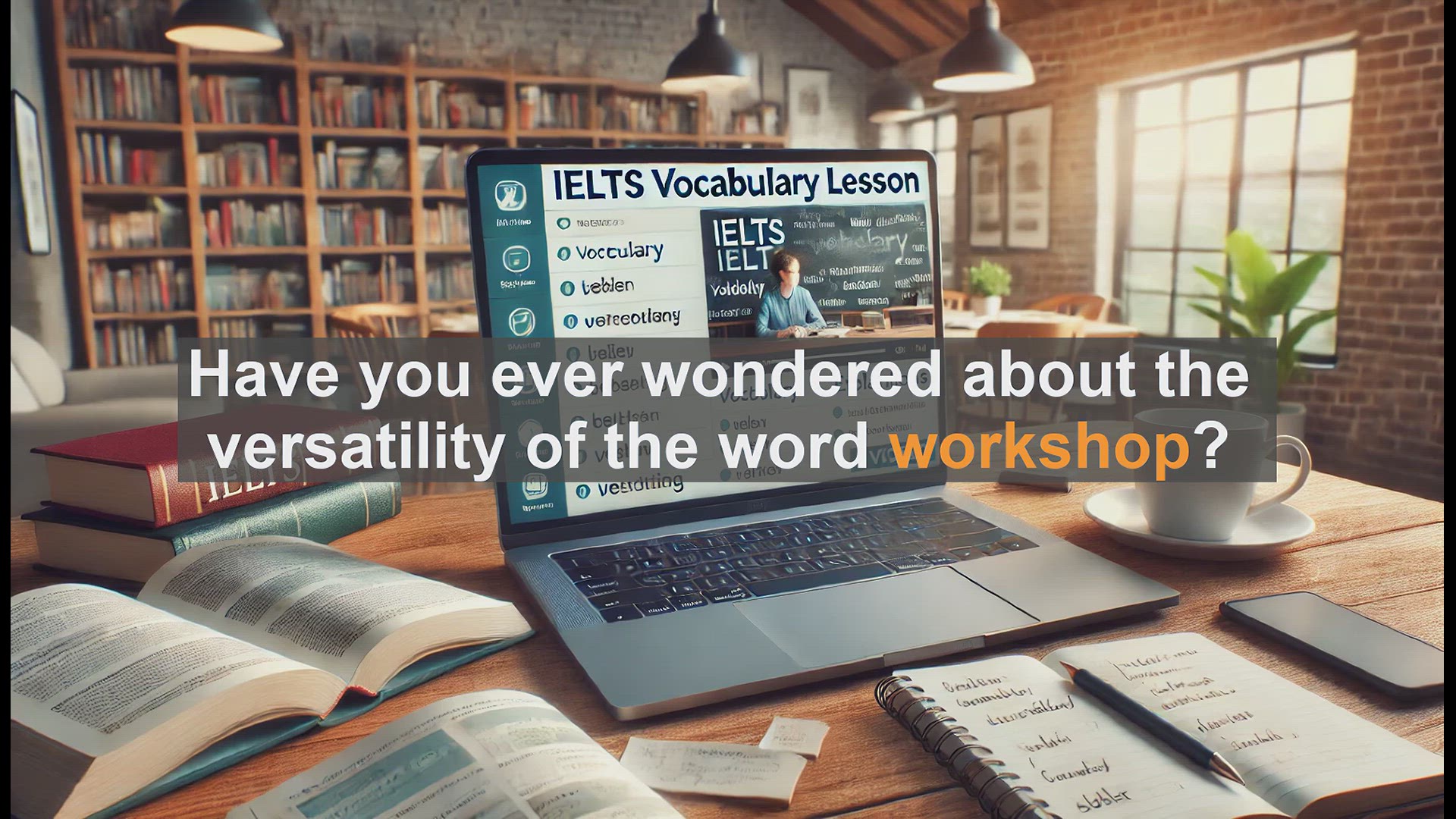 'Video thumbnail for 2500 Must Know IELTS 6.5 Vocabulary - Understanding 'Workshop': A Key Word for IELTS Success'