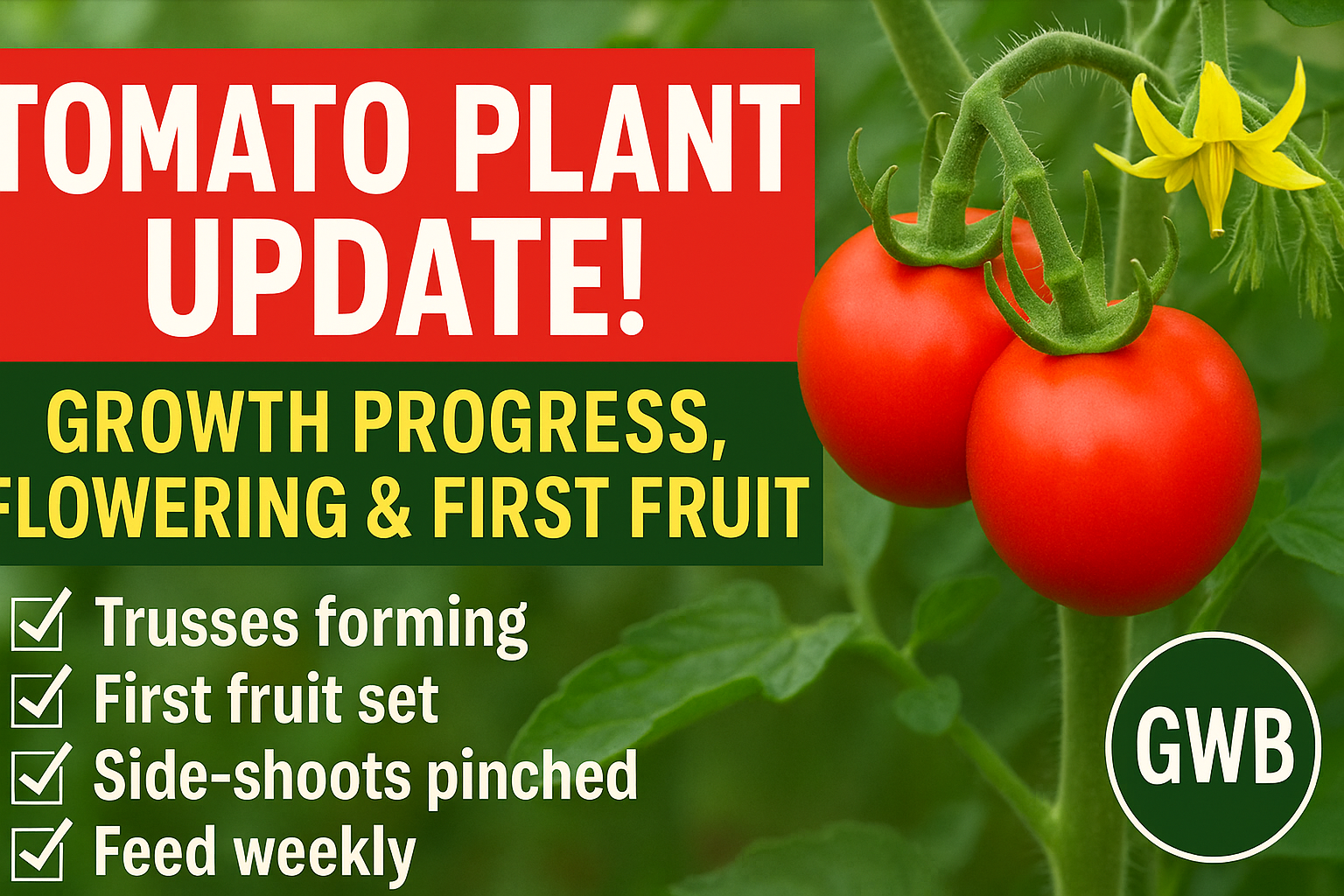 Video thumbnail for 🎥 ✅ Tomato Plant Growth Update 🍅🌿 | Flowering, First Fruit & Essential Care Tips 🌱✨