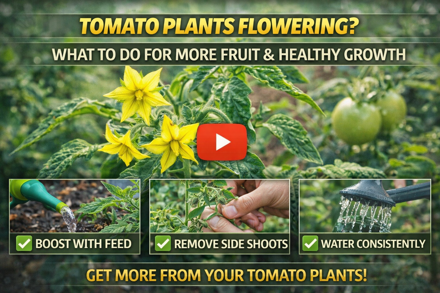 Video thumbnail for Tomato Plants Flowering? | What to Do for More Fruit & Healthy Growth