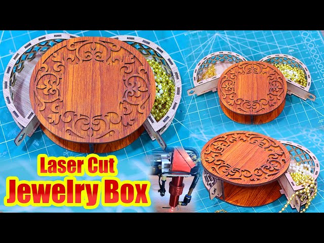 Video thumbnail for How to make Laser Cut Jewelry Box DIY Modern Jewellery & Makeup Box | Wedding Gift Box