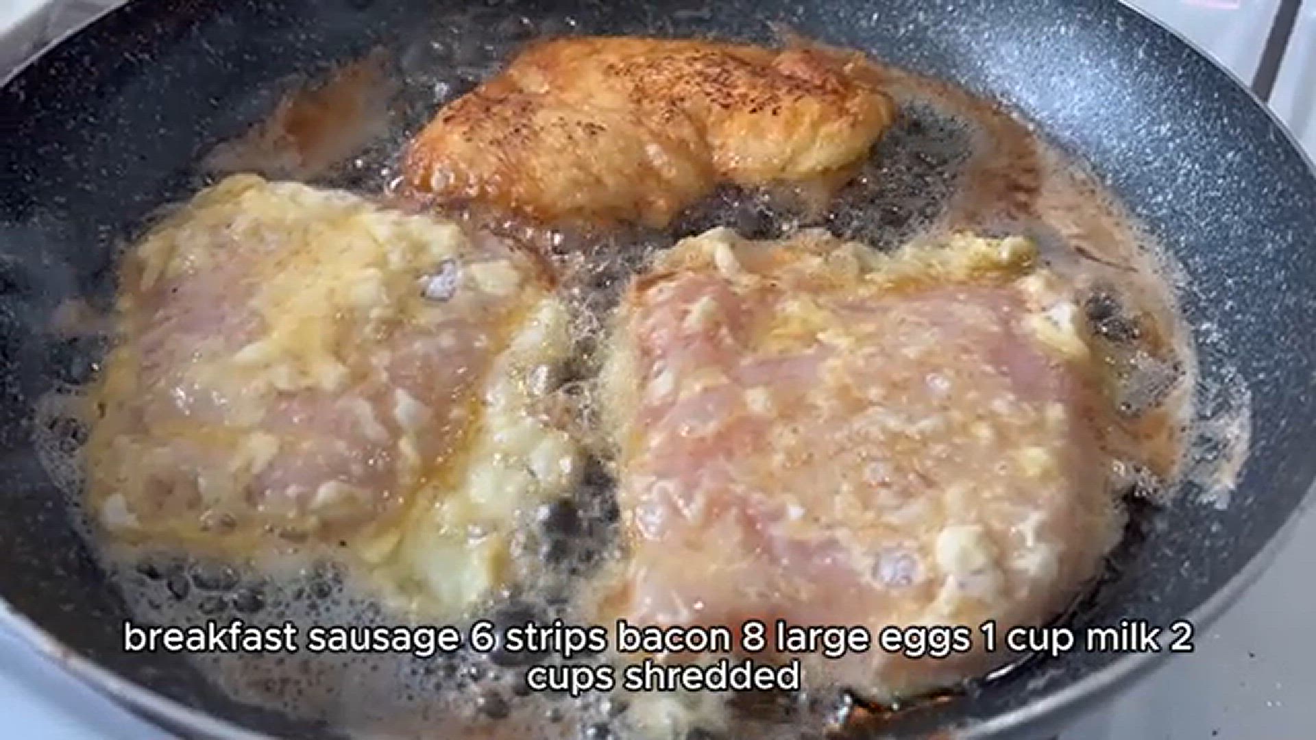 Video thumbnail for Sausage Bacon Egg And Cheese Casserole