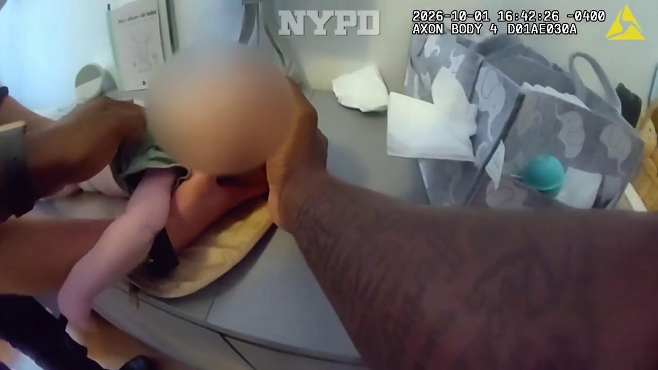 Video thumbnail for US: NYPD Officers Revive One-Month-Old Baby With CPR After He Stops Breathing.