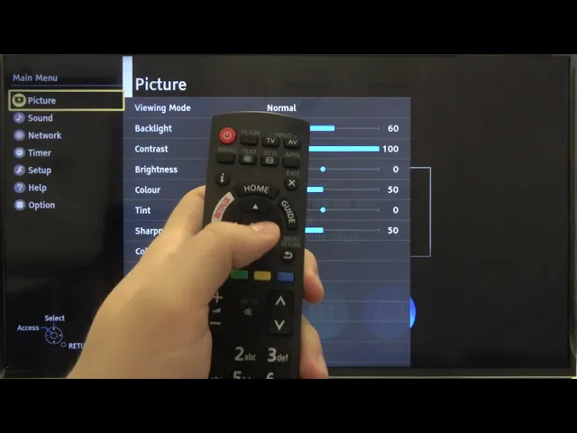 Video thumbnail for How to Change Picture Settings on PANASONIC TV TX-40FS500 40-inch Smart TV - Set Display Mode on TV