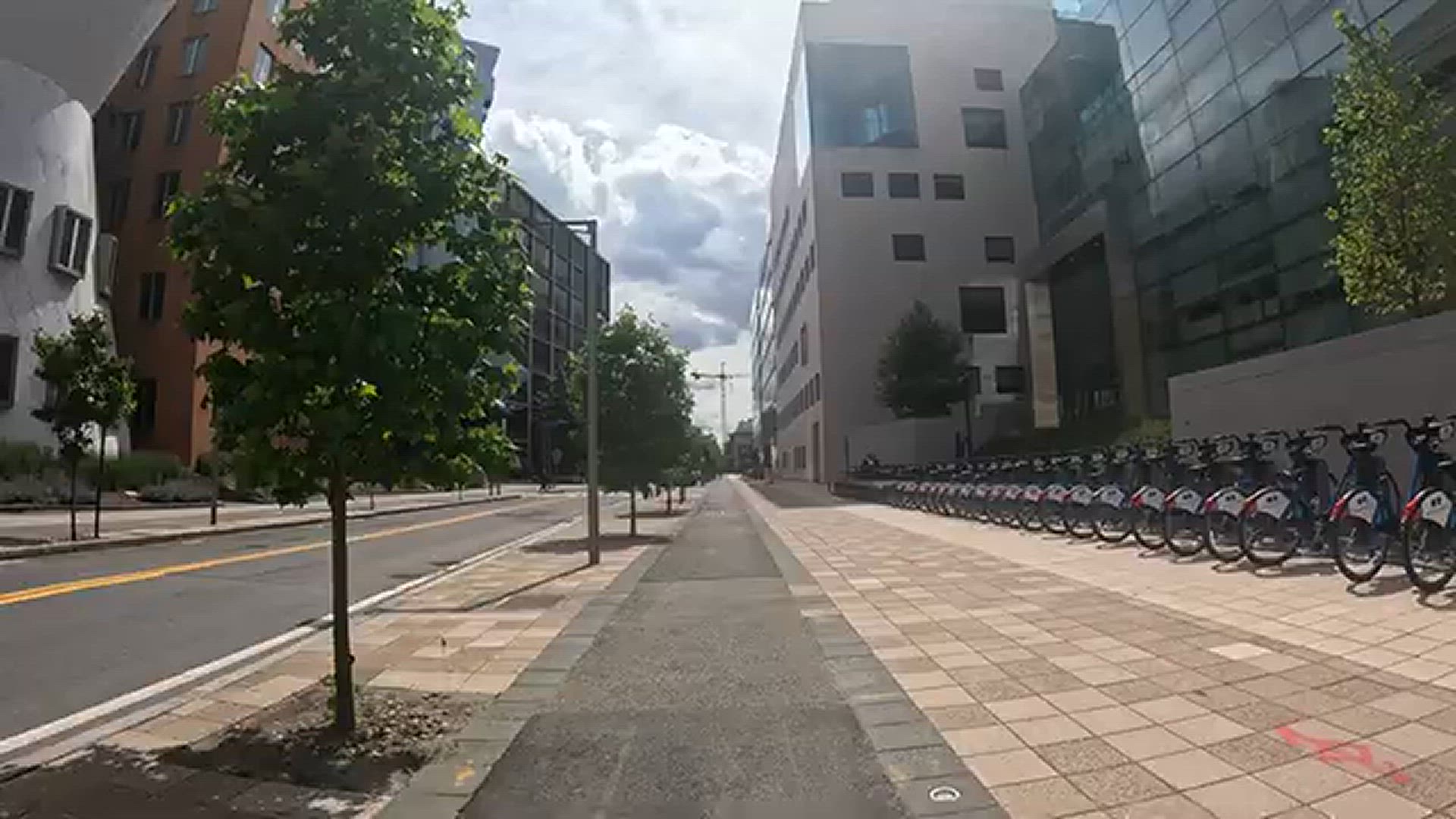 'Video thumbnail for Bike Tour From Kendall Square in Cambridge, MIT, and Across Harvard Bridge to Back Bay, Boston'