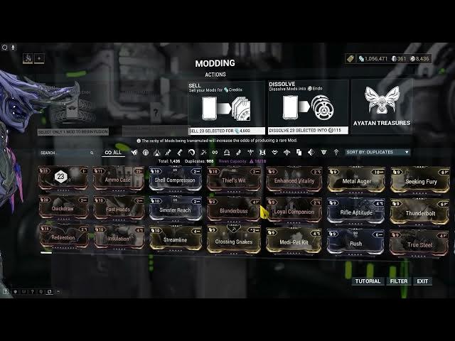 Video thumbnail for How To Sell Mods For Endo In Warframe