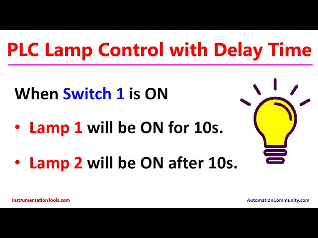 'Video thumbnail for Siemens PLC Programming: Lamp Control with Delay Time'