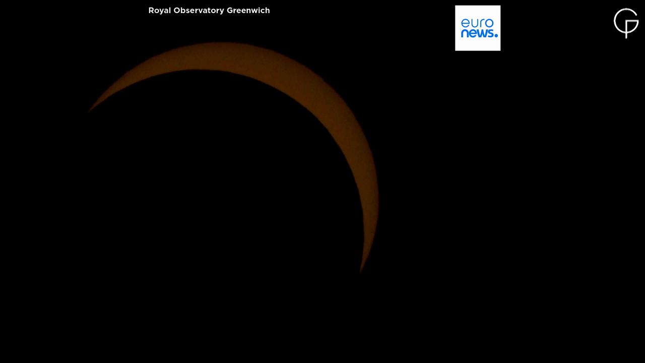 Video thumbnail for Timelapse of partial solar eclipse seen from Royal Observatory Greenwich
