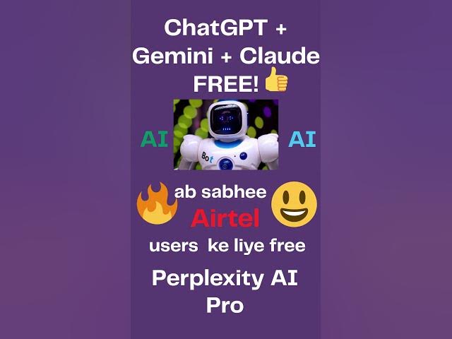 'Video thumbnail for Airtel ka naya offer kaise claim kare rupees 17000 gift #airtel #perplexityaipro'