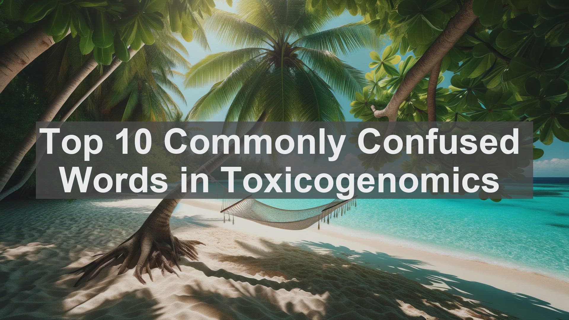 'Video thumbnail for Top 10 Commonly Confused Words in Toxicogenomics'