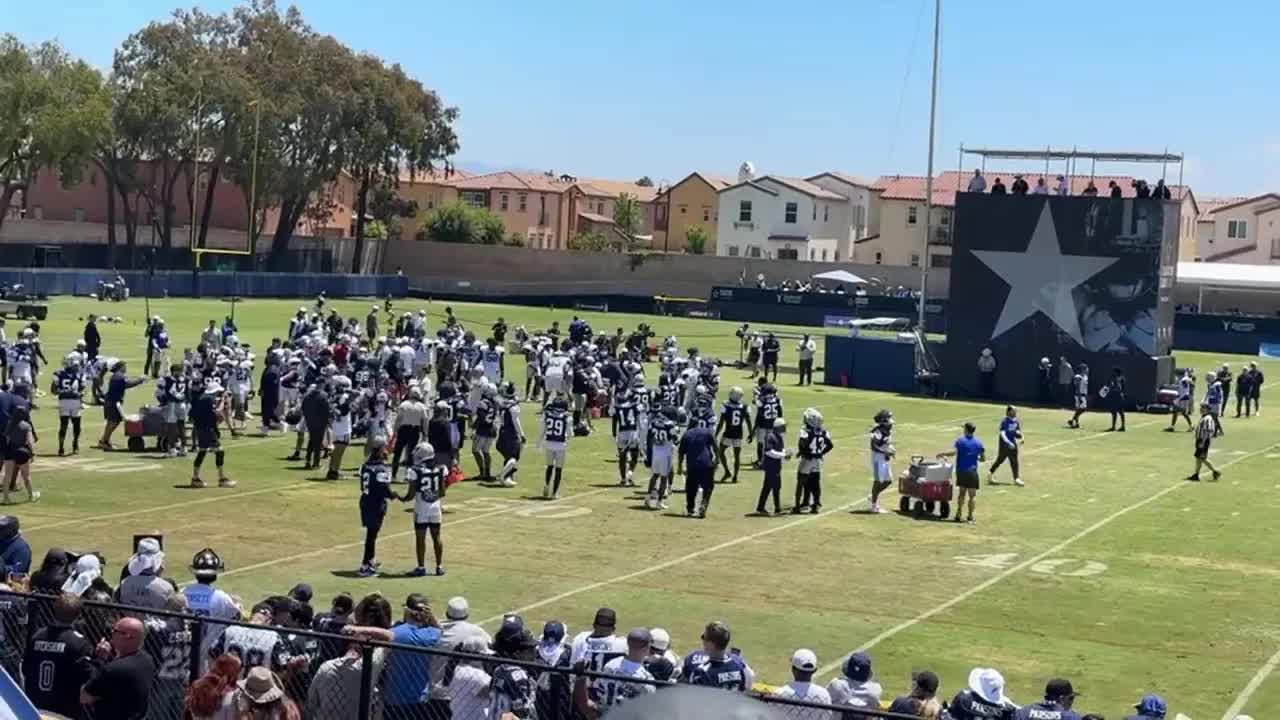 Video thumbnail for law nation sports: cowboys training camp highlights - dak prescott, ceedee lamb, and offensive plays