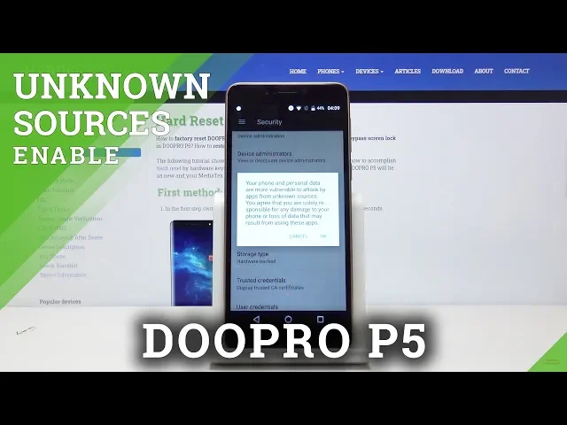 Video thumbnail for How to Install Apps from Unknown Sources on DOOPRO P5
