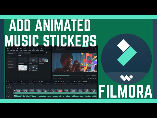 Video thumbnail for How To Add Animated Music Stickers On Videos In Filmora