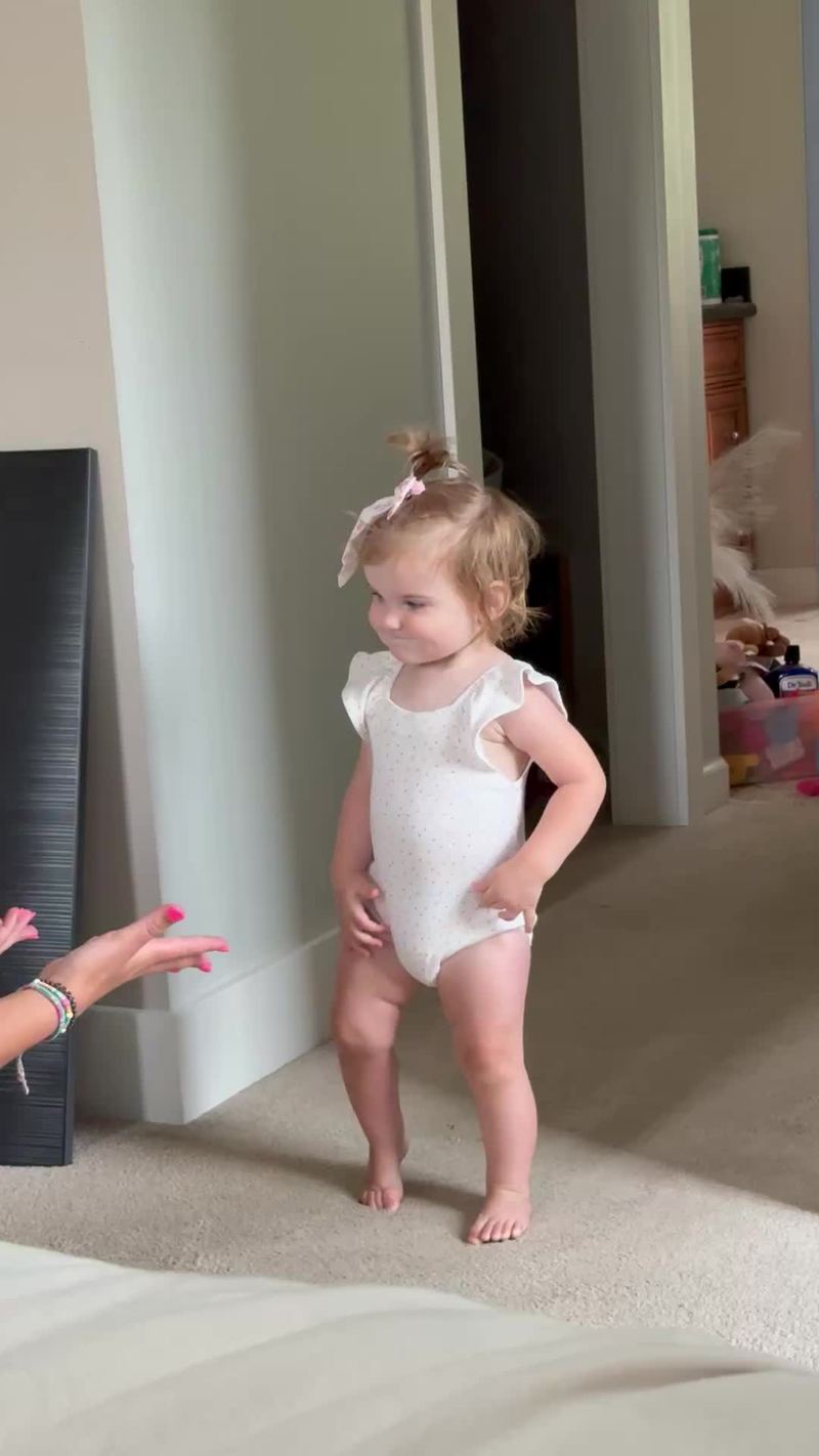 Video thumbnail for Toddler Taking Adorable First Steps with Proud Family