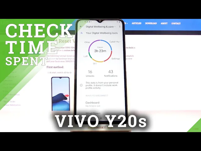 Video thumbnail for How to Verify Total Screen Time in VIVO Y20s – Display Settings