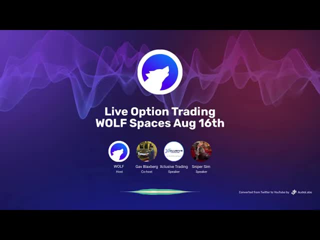 'Video thumbnail for Live Option Trading | WOLF Spaces Aug 16th'