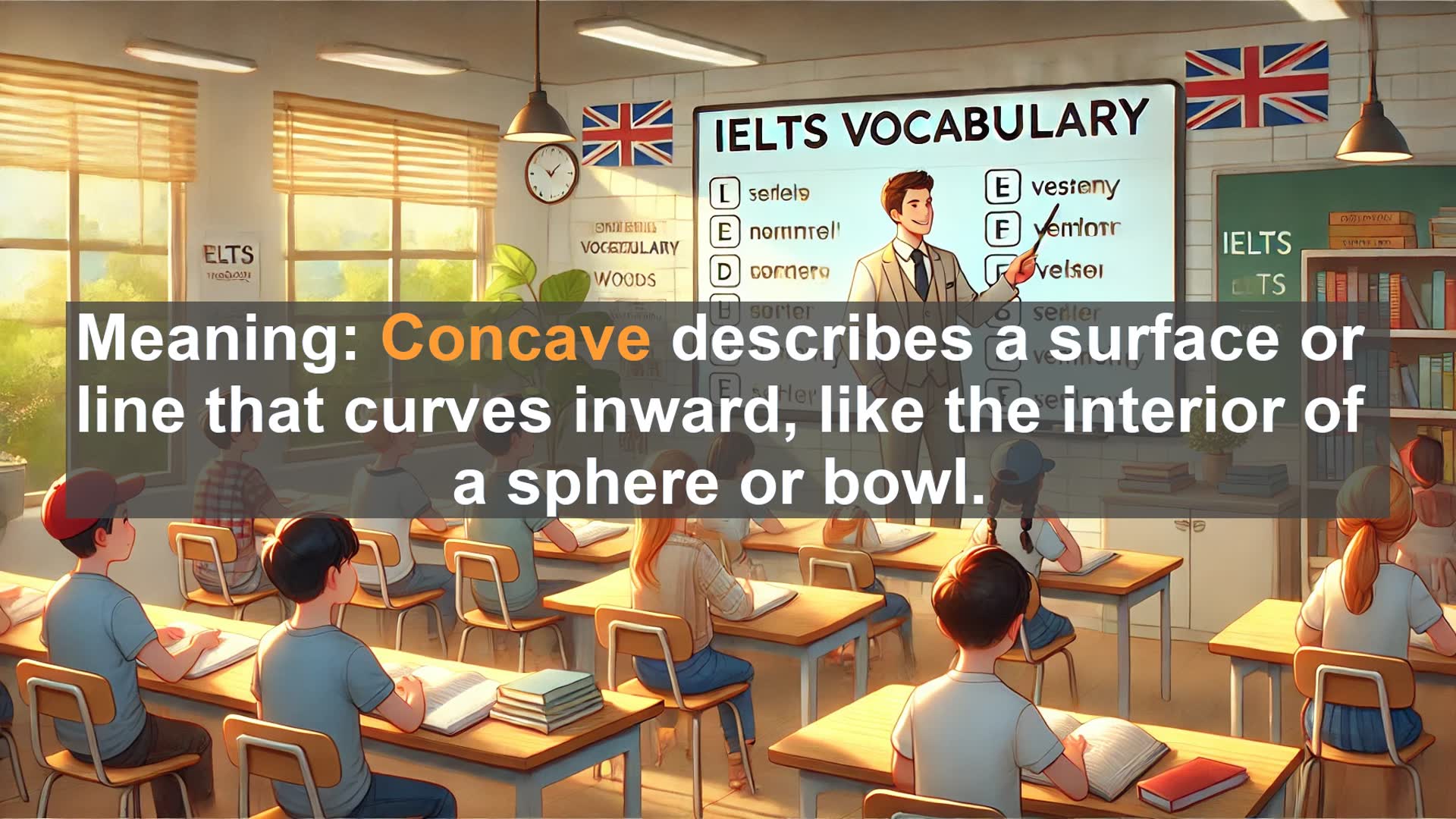 'Video thumbnail for 2000 Must Know IELTS 9.0 Vocabulary - Concave: Understanding Inward-Curving Surfaces'