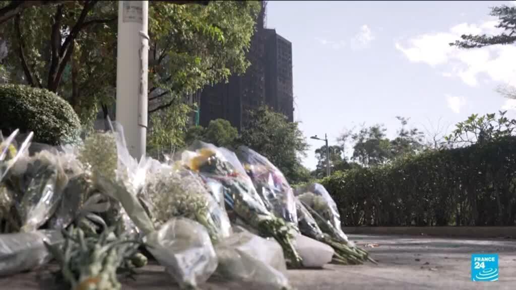 Video thumbnail for Hong Kong mourns victims of deadly building fire