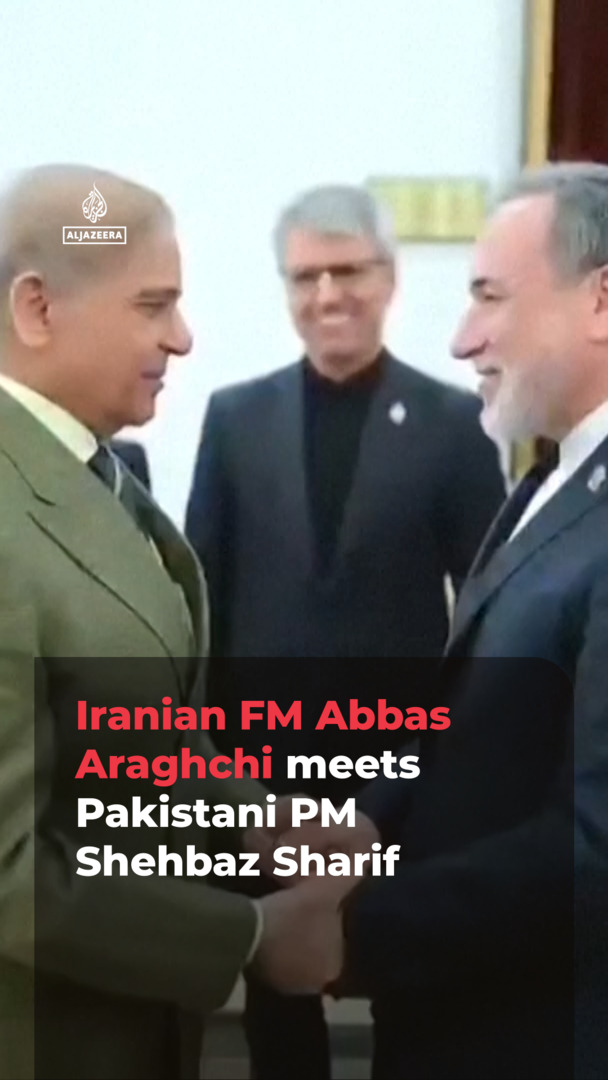 Video thumbnail for Iran FM Abbas Araghchi and Pakistan PM Shehbaz Sharif meet in Pakistan