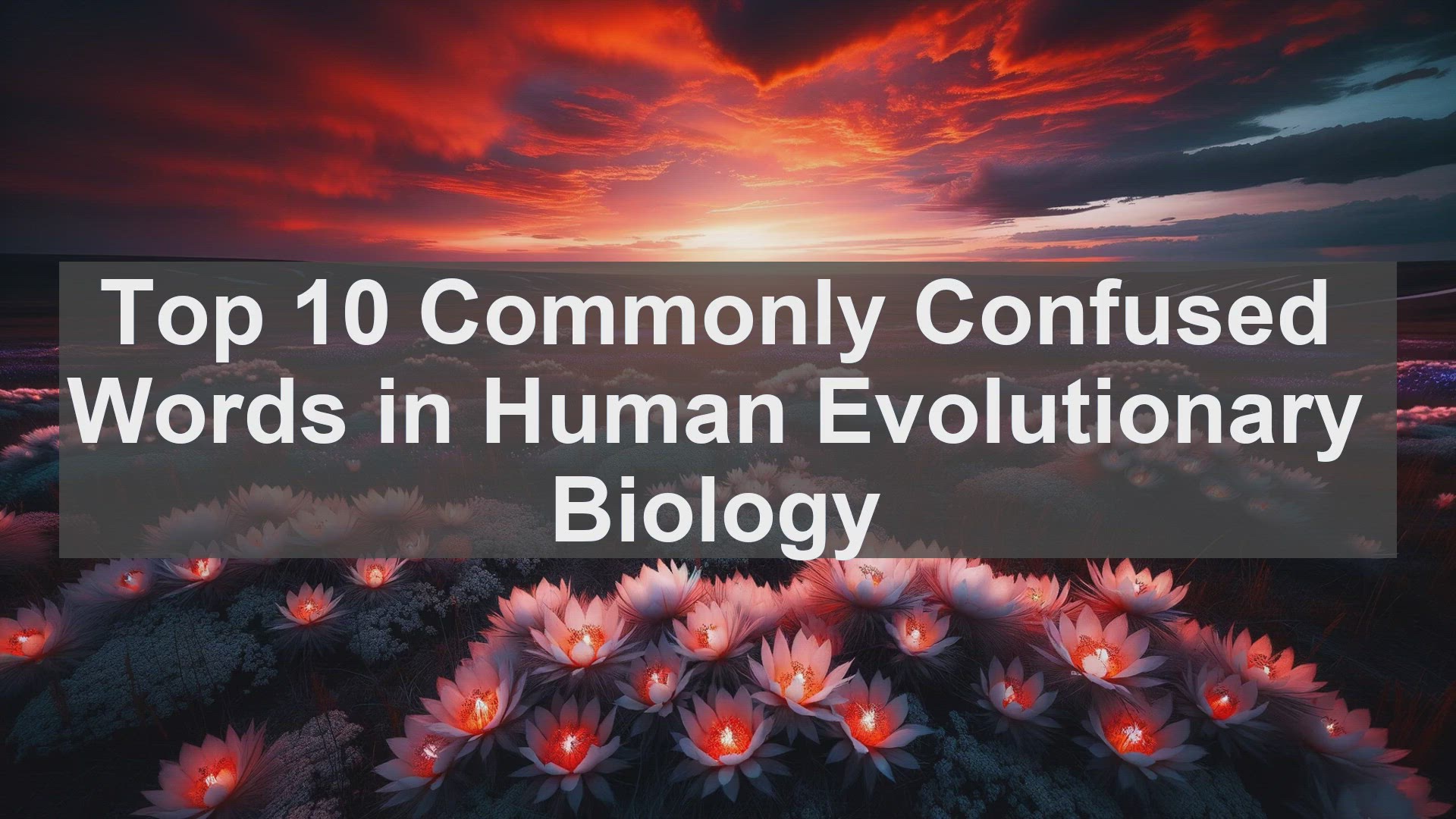 'Video thumbnail for Top 10 Commonly Confused Words in Human Evolutionary Biology'