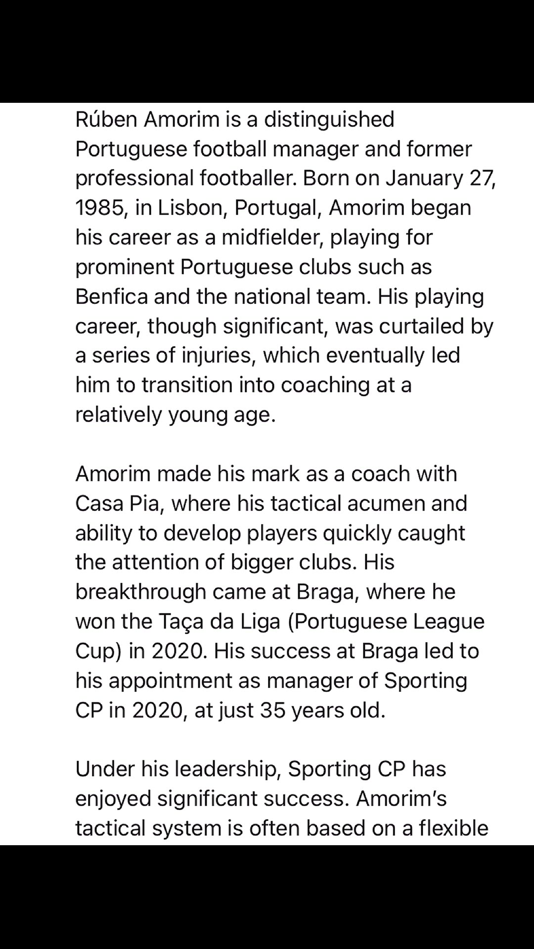 'Video thumbnail for From Benfica to Glory: How Rúben Amorim Became the Future of European Football'
