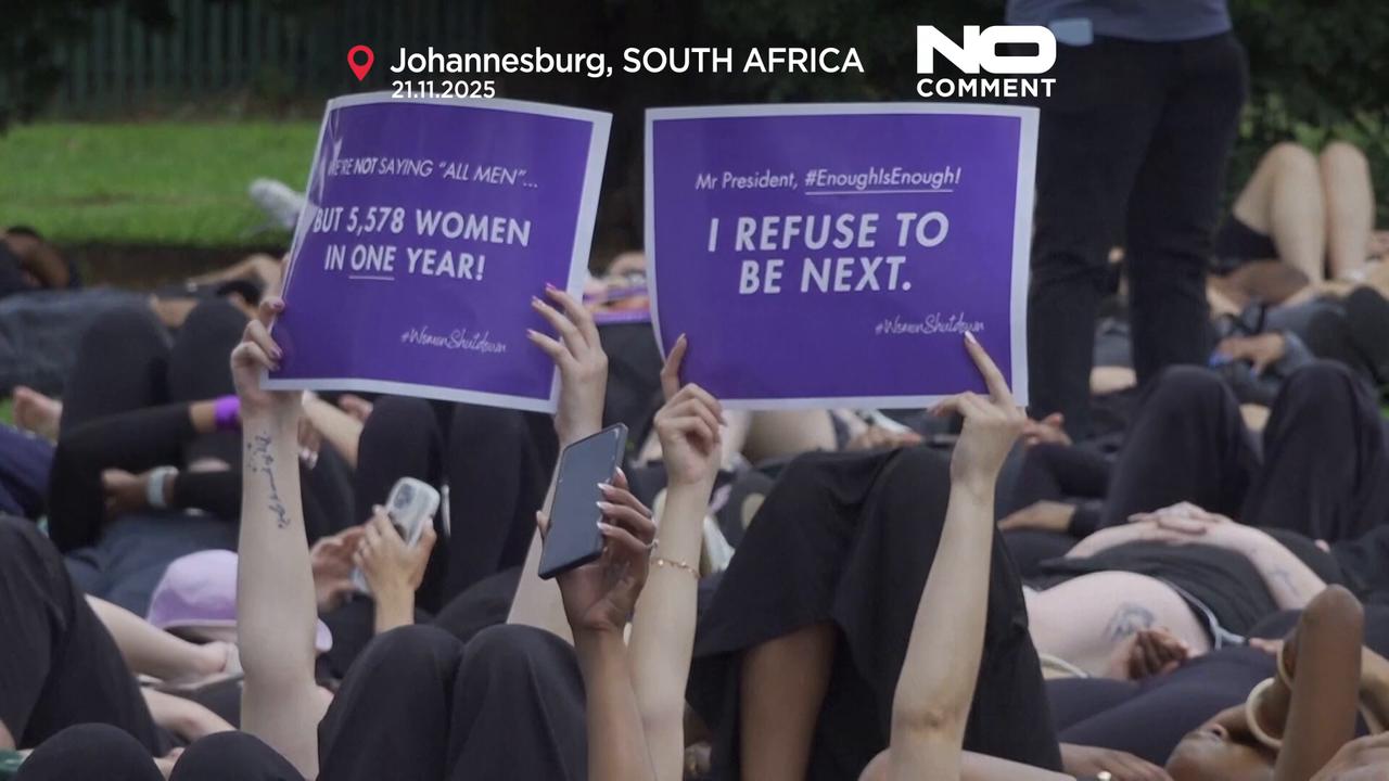 Video thumbnail for South African women protest femicide with powerful demonstration