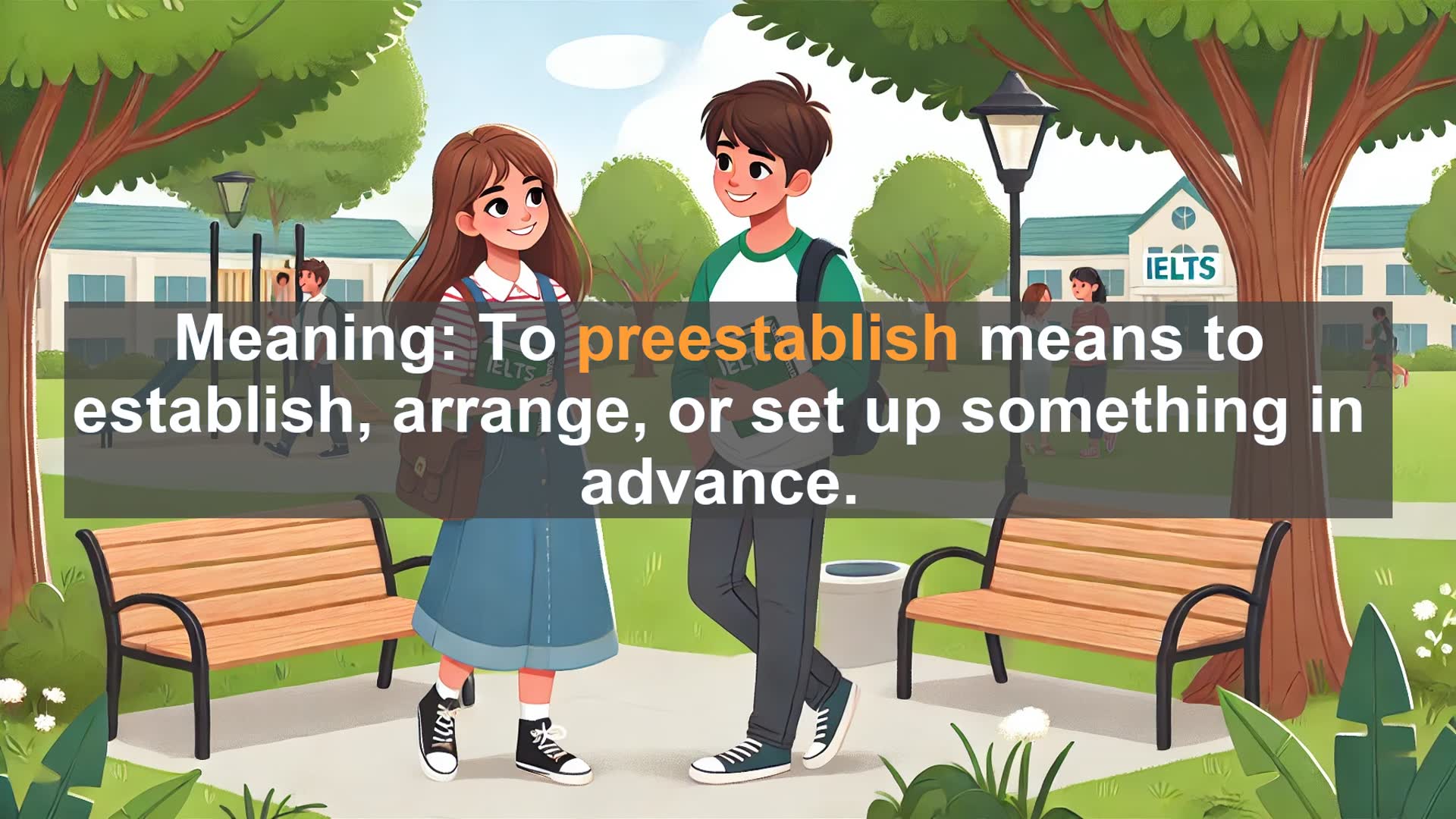 'Video thumbnail for 2000 Must Know IELTS 9.0 Vocabulary - IELTS Vocabulary: Mastering 'Preestablish' for a 9.0 Band Score'