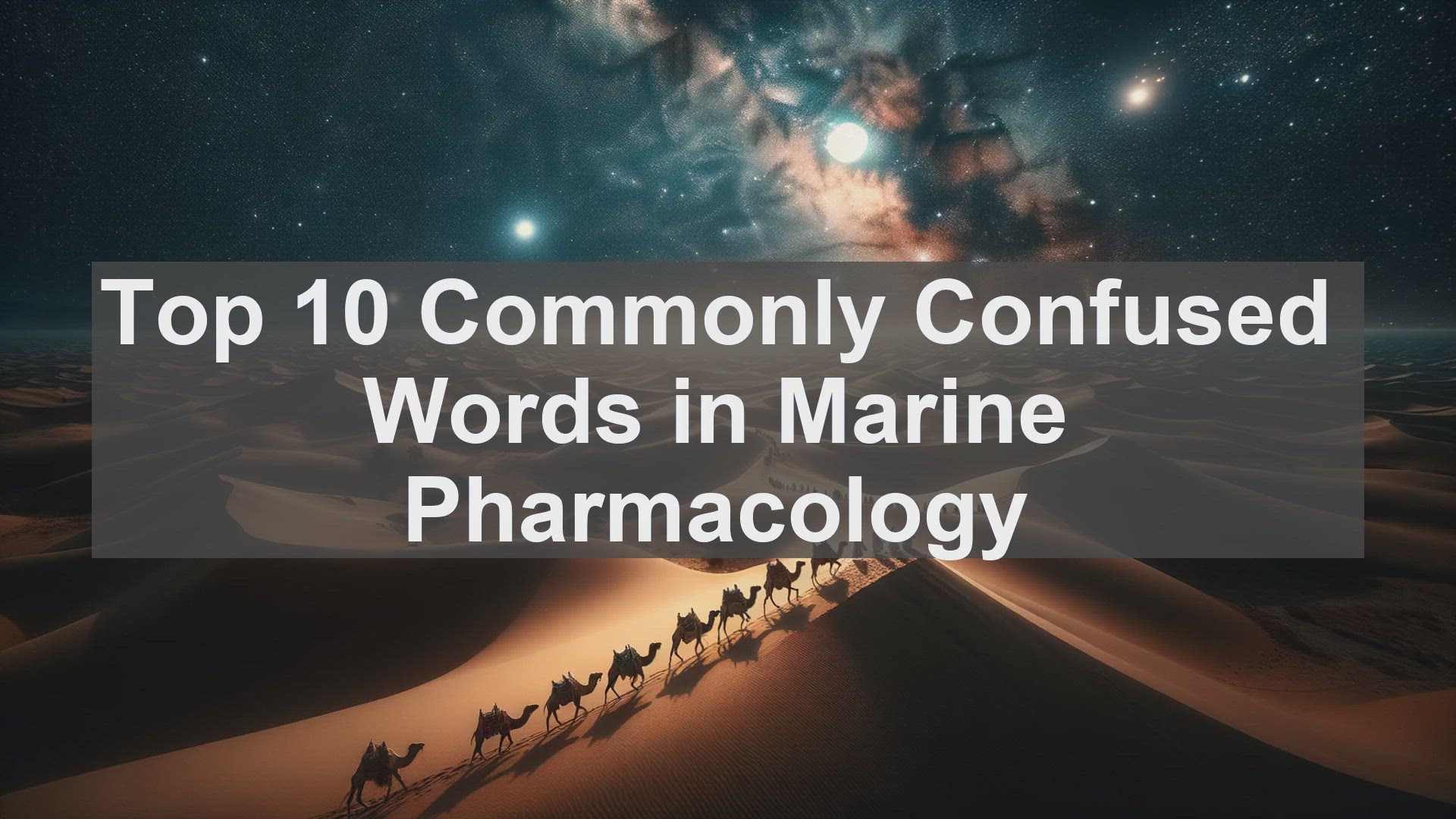 'Video thumbnail for Top 10 Commonly Confused Words in Marine Pharmacology'