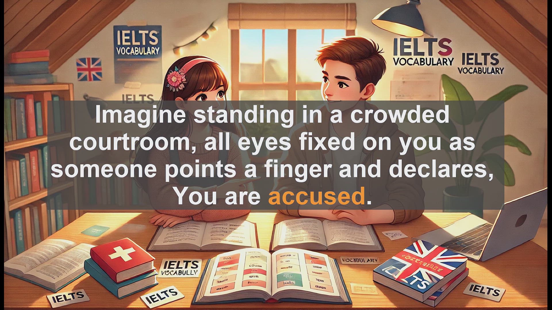 'Video thumbnail for 5000 Must Know IELTS 8.0 Vocabulary - Understanding 'Accused': Boost Your IELTS Vocabulary'