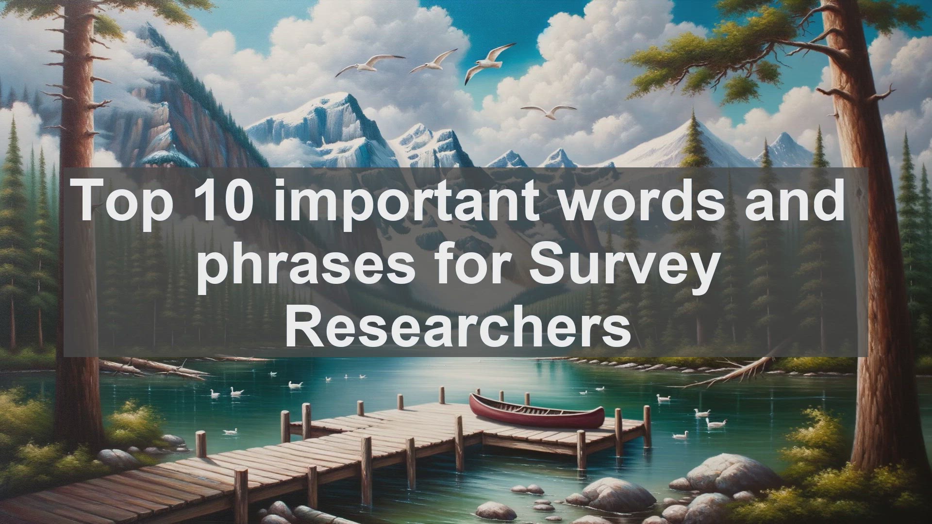 'Video thumbnail for Top 10 important words and phrases for Survey Researchers'